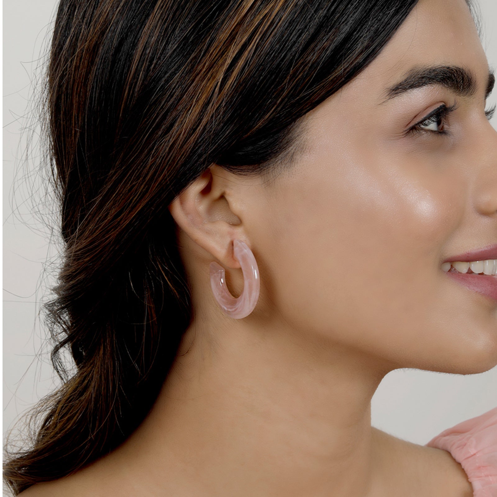 Buy Teejh Saara Floral Multicolored Hoop Earrings Online